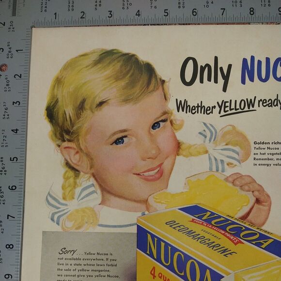 Nucoa Oleo Margarine - Large 2-Pg 21x13 - 1950 Orig Retro Vtg PRINT AD Ephemera - Picture 6 of 15